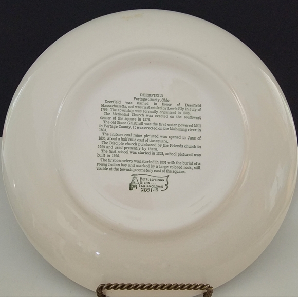 Vtg Kettlesprings Kilns Collector 10" Plate Deerfield Ohio 1776-1976 Pre-owned - Picture 9 of 11